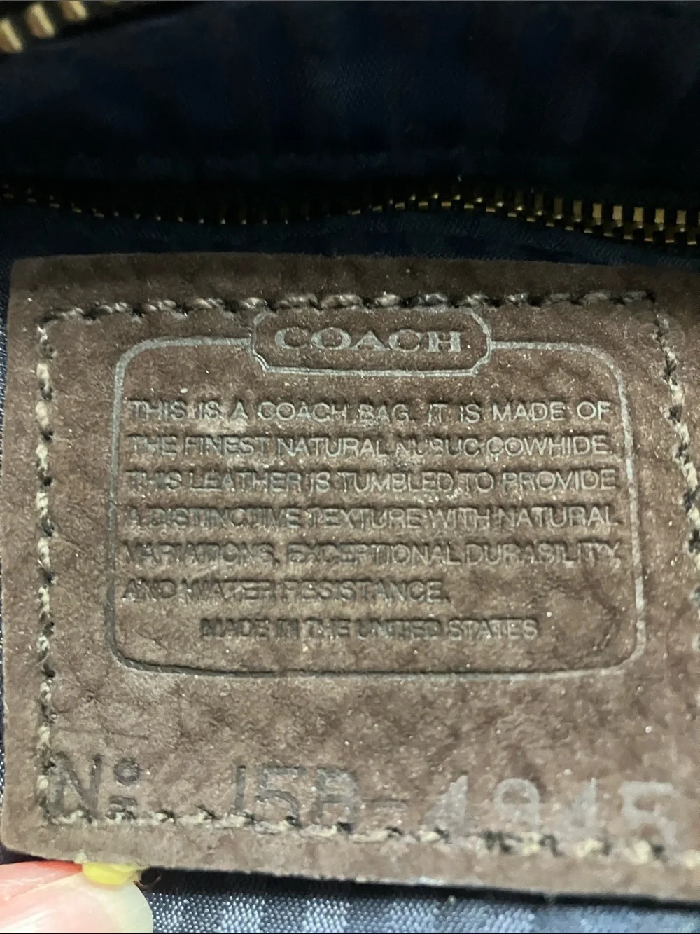 Coach Vintage Sonoma Small Zip Nubuc Bag Brown 4945